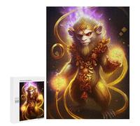500 PCS Puzzle pour Adolescents Golden Monkey King Statue Puzzles pour Adultes : Analyse Et Logique. Chaque Pièce Est Unique - Casse-têtes pour Toute La Famille 500 PCS