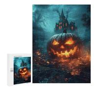 500 PCS Puzzle pour Adolescents Halloween Castle Scene-1 Puzzles pour Adultes - Défi Difficile - Activités Amusantes À La Maison pour Les Jeux 500 PCS