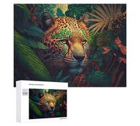 500 PCS Puzzle pour Adolescents Jaguar in Lush Jungle Puzzles pour Adolescents, Jouets Anti-Stress, Passe-Temps, Défi Éducatif