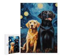 500 PCS Puzzle pour Adolescents Labrador Couple Puzzle pour Adultes Jouets Anti-Stress Analyse Et Logique Interaction Parent-Enfant 500 PCS
