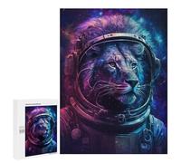 500 PCS Puzzle pour Adolescents Lion Astronaut in Space -8 Puzzle pour Adultes Jeux Amusants Décoration Intérieure Activités Amusantes À La Maison, 500 PCS