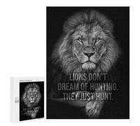 500 PCS Puzzle pour Adolescents Lions Just Hunt Vs Dream Puzzle pour Adultes - Jeux De Détente - Assemblage De Motifs - Cadeaux Uniques pour Anniversaire Et Noël 500 PCS