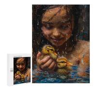 500 PCS Puzzle pour Adolescents Lovely Ducks Painting Puzzles pour Adultes Jeu Manuel Assemblage De Motifs Cadeaux Uniques pour Anniversaire Et Noël 500 PCS