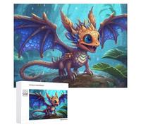 500 PCS Puzzle pour Adolescents Magical Baby Dragon in Fantasy Forest Puzzles pour Adolescents, Jouets Anti-Stress, Passe-Temps, Défi Éducatif
