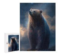 500 PCS Puzzle pour Adolescents Magical Celestial Bear Art Print Puzzles pour Adultes : Analyse Et Logique. Chaque Pièce Est Unique - Casse-têtes pour Toute La Famille 500 PCS