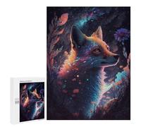 500 PCS Puzzle pour Adolescents Magical Fox in Starry Night -1 Puzzles pour Adultes : Analyse Et Logique. Chaque Pièce Est Unique - Casse-têtes pour Toute La Famille 500 PCS