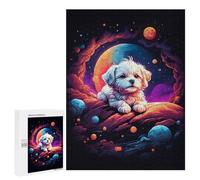 500 PCS Puzzle pour Adolescents Maltese Puppy Sleeping Puzzle Adulte, Jouet, Décoration Murale, Course De Vitesse Manuelle, Cadeaux Uniques pour Anniversaire Et Noël 500 PCS