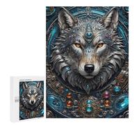 500 PCS Puzzle pour Adolescents Mega Steampunk Wolf Jeu De Puzzle pour Adultes, Casse-tête, Cadeau d'anniversaire, Défi Éducatif 500 PCS