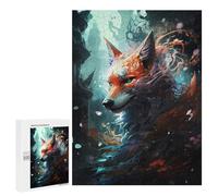 500 PCS Puzzle pour Adolescents Mystical Fox Portrait Puzzle pour Adultes - Jeux De Détente - Assemblage De Motifs - Cadeaux Uniques pour Anniversaire Et Noël 500 PCS
