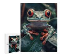 500 PCS Puzzle pour Adolescents Red-Eyed Tree Frog Portrait Puzzle pour Adultes : Jeu De Réflexion Et De Rapidité, Défi À Relever 500 PCS