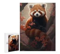 500 PCS Puzzle pour Adolescents Red Panda in Forest Nature Jeu De Puzzle pour Adultes, Casse-tête, Cadeau d'anniversaire, Défi Éducatif 500 PCS
