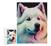 500 PCS Puzzle pour Adolescents Samoyed Dog Animal Puzzles pour Adolescents, Jeux Familiaux, Analyse Et Logique, Défi Éducatif 500 PCS