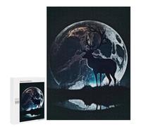 500 PCS Puzzle pour Adolescents Silhouette of A Deer Puzzle pour Adultes Jouets Anti-Stress Analyse Et Logique Interaction Parent-Enfant 500 PCS