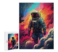 500 PCS Puzzle pour Adolescents Space Astronaut Art Print -4 Puzzles pour Adultes - Défi Difficile - Activités Amusantes À La Maison pour Les Jeux 500 PCS