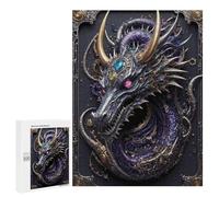 500 PCS Puzzle pour Adolescents Steampunk Guardian Dragon Puzzles pour Adultes Jouets Anti-Stress Cadeaux pour Femmes Défi À Compléter 500 PCS