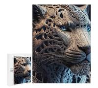 500 PCS Puzzle pour Adolescents Steampunk Leopard Sculpture Puzzles pour Adolescents, Jouets Anti-Stress, Passe-Temps, Défi Éducatif