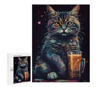 500 PCS Puzzle pour Adolescents The Asheera Cat Coffee Puzzles pour Adolescents, Jeux Familiaux, Analyse Et Logique, Défi Éducatif 500 PCS