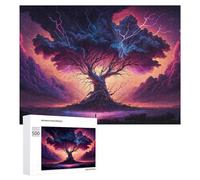 500 PCS Puzzle pour Adolescents Thunderstorm Tree Landscape -2 Puzzles pour Adolescents, Jeux Familiaux, Analyse Et Logique, Défi Éducatif 500 PCS