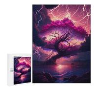 500 PCS Puzzle pour Adolescents Thunderstorm Tree Reflections Puzzle pour Adultes Jeux Amusants Décoration Intérieure Activités Amusantes À La Maison, 500 PCS