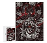 500 PCS Puzzle pour Adolescents Tiger and Dragon Jeu De Puzzle pour Adultes, Casse-tête, Cadeau d'anniversaire, Défi Éducatif 500 PCS