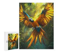 500 PCS Puzzle pour Adolescents Tropical Majestic Macaw in Rainforest Puzzles pour Adolescents, Jeux Familiaux, Analyse Et Logique, Défi Éducatif 500 PCS