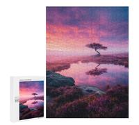 500 PCS Puzzle pour Adolescents Twilight Serenity Lone Tree Reflection Puzzles pour Adultes : Analyse Et Logique. Chaque Pièce Est Unique - Casse-têtes pour Toute La Famille 500 PCS