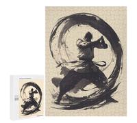 500 PCS Puzzle pour Adolescents Vintage Martial Arts Enso Jeu De Puzzle pour Adultes, Casse-tête, Cadeau d'anniversaire, Défi Éducatif 500 PCS