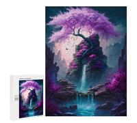 500 PCS Puzzle pour Adolescents Violet Magical Tree Puzzle pour Adultes Jouets Anti-Stress Analyse Et Logique Interaction Parent-Enfant 500 PCS