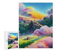 500 PCS Puzzle pour Adolescents Whimsical Sunset Landscape -1 Puzzles pour Adolescents, Jouets Anti-Stress, Passe-Temps, Défi Éducatif