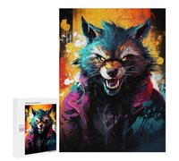 500 PCS Puzzle pour Adolescents Wild Wolf Spirit Art Puzzles pour Adolescents, Jouets Anti-Stress, Passe-Temps, Défi Éducatif