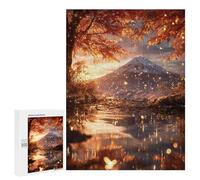 500 PCS Puzzle pour Adultes Autumnal Serenity with Mountain View Puzzle pour Adolescents : Améliore La Mémoire. Chaque Pièce Est Unique - Jouets Éducatifs d'apprentissage 500 PCS