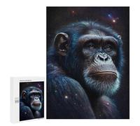 500 PCS Puzzle pour Adultes Chimpanzee in Space-3 Puzzle pour Adolescents : Améliore La Mémoire. Chaque Pièce Est Unique - Jouets Éducatifs d'apprentissage 500 PCS