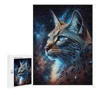 500 PCS Puzzle pour Adultes Cosmic Lynx Portrait-14 Puzzles pour Adolescents - Passe-Temps À La Maison - Jeu Éducatif Familial Stimulant À Compléter 500 PCS