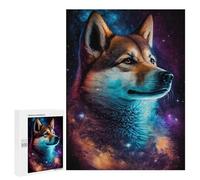 500 PCS Puzzle pour Adultes Cosmic Wolf Portrait Art Print-2 Puzzles pour Adolescents - Passe-Temps À La Maison - Jeu Éducatif Familial Stimulant À Compléter 500 PCS