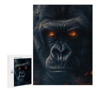 500 PCS Puzzle pour Adultes Fantasy Gorilla Glowing Puzzles pour Adultes - Jeux De Détente - Assemblage De Motifs - Idée Cadeau pour Toute La Famille 500 PCS