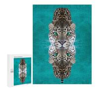 500 PCS Puzzle pour Adultes Leopard Reflection in Water Puzzles pour Adolescents - Passe-Temps À La Maison - Jeu Éducatif Familial Stimulant À Compléter 500 PCS