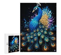 500 PCS Puzzle pour Adultes Magical Peacock Artwork Puzzles pour Adultes Améliorent La Mémoire Liste De Souhaits avec Le Père Noël Cadeaux Anti-Stress 500 PCS