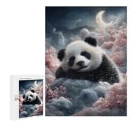 500 PCS Puzzle pour Adultes Panda Dreams in Clouds -1 Puzzle pour Adolescents : Améliore La Mémoire. Chaque Pièce Est Unique - Jouets Éducatifs d'apprentissage 500 PCS