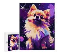 500 PCS Puzzle pour Adultes Pomeranian Cute Pixel Art Puzzles pour Adultes - Jeux De Détente - Assemblage De Motifs - Idée Cadeau pour Toute La Famille 500 PCS