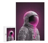 500 PCS Puzzle pour Adultes Space Suit with Pink Paint Drips Puzzles pour Adolescents - Passe-Temps À La Maison - Jeu Éducatif Familial Stimulant À Compléter 500 PCS