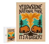 500 PCS Puzzle pour Adultes Yellowstone National Park Gasser Illustration Puzzle pour Adolescents : Améliore La Mémoire, Activités Ludiques À La Maison, Cadeaux Anti-Stress 500 PCS