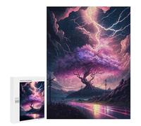 500 PCS Puzzle Thunderstorm with Lightning Strikes -1 Puzzles pour Adultes : des Cadeaux Amusants pour Toute La Famille, Parents Et Enfants 500 PCS