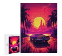 500 PCS Puzzle Vibrant Sunset Coastal Drive Puzzle pour Adolescents Course De Vitesse Manuelle Liste De Souhaits avec Le Père Noël Jouets Jeux Éducatifs 500 PCS