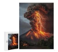 500 PCS Puzzle Volcano Eruption with Lightning Strikes-4 Puzzle pour Adolescents Course De Vitesse Manuelle Liste De Souhaits avec Le Père Noël Jouets Jeux Éducatifs 500 PCS
