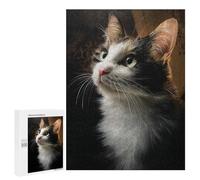 500 PCS Puzzles Adorable Calico Kitten Portrait Puzzles pour Adultes Améliorent La Mémoire Défi Éducatif Jouets Jeux Éducatifs 500 PCS