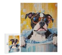 500 PCS Puzzles Bath Time Fun for Dogs Puzzles pour Adolescents : Amusants Et Humoristiques ! Chaque Pièce Est Unique - Jouets Éducatifs