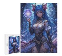 500 PCS Puzzles Blue-Haired Fantasy Princess Puzzles pour Adolescents Découpe De Précision Activités Amusantes À La Maison Jeu Stimulant Et Jeux en Famille 500 PCS