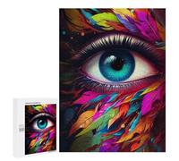 500 PCS Puzzles Colorful Eye Feather Artwork Puzzles pour Adultes Améliorent La Mémoire Défi Éducatif Jouets Jeux Éducatifs 500 PCS