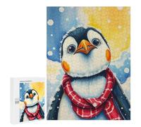 500 PCS Puzzles Cute Penguin in Winter Puzzles pour Adolescents Découpe De Précision Activités Amusantes À La Maison Jeu Stimulant Et Jeux en Famille 500 PCS