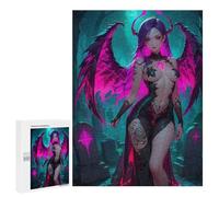 500 PCS Puzzles Dark Angel in Graveyard Puzzles pour Adultes Jouets Anti-Stress Vacances À La Maison Passer Le Temps Interaction Parent-Enfant 500 PCS